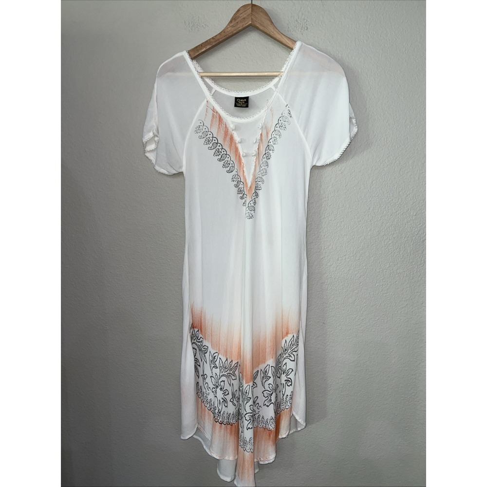 Omja World One Size embroiderd vest Sheer Sleeveless Umbrella Dresses